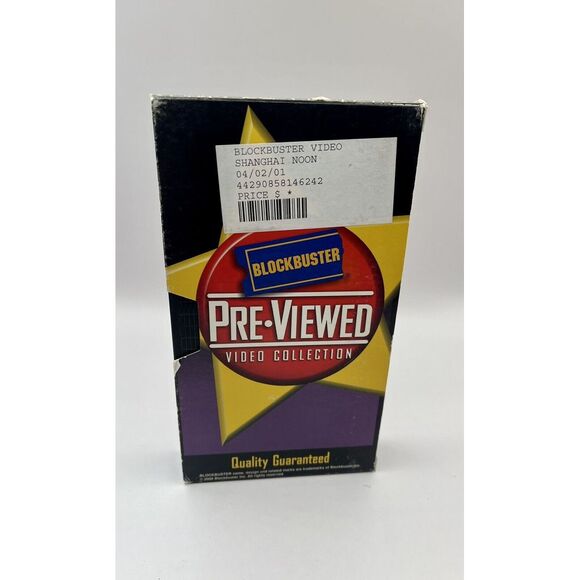 Vintage Blockbuster Pre-Viewed Shanghai Noon VHS Classic - Picture 2 of 4